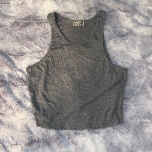Free people grey tank top/crop top